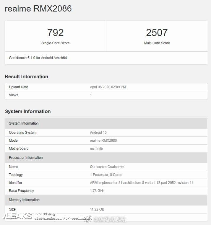 key specs of Realme X3 Super Zoom