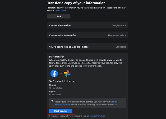 Easiest Way to Transfer Facebook Photos to Google Photos