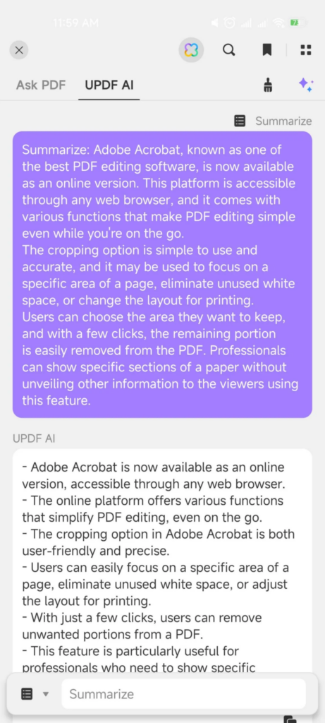 Summarize PDF with UPDF AI